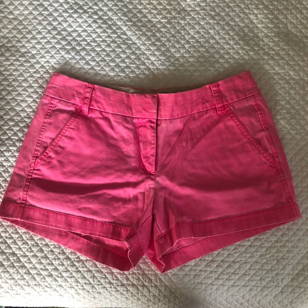 Jcrew chino shorts neon pink